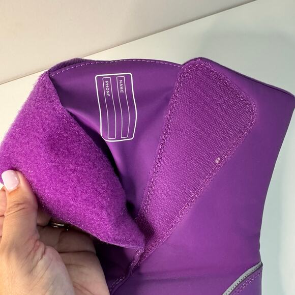 Lands End Girls Purple Waterproof Snow Boots Size 6M Youth Insulated Winter - Picture 9 of 9